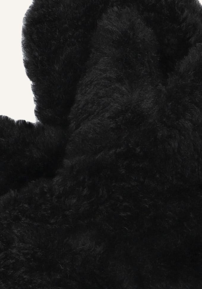 Another Label Lena Fur Gloves Handschoenen Dames - Zwart - Maat ONESIZE