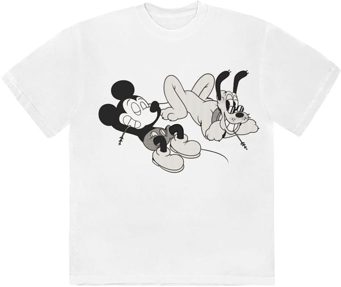 Disney - Mickey & Pluto Relax Heren T-shirt - M - Wit