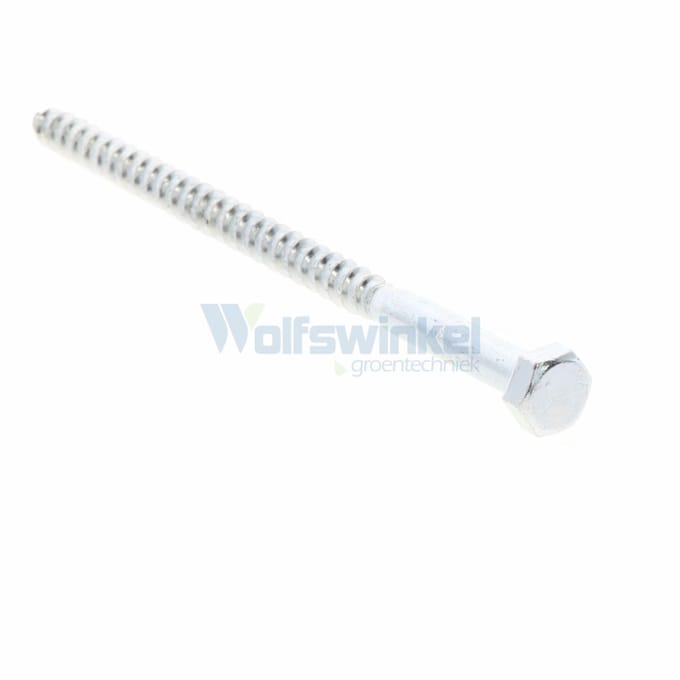 Hoenderdaal houtdraadbout gegalvaniseerd 8 x 140 mm din 571 - doos à 50 stuks