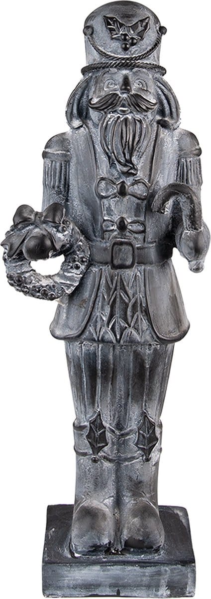 Clayre & Eef Beeld Notenkraker 47 cm Grijs Kunststof
