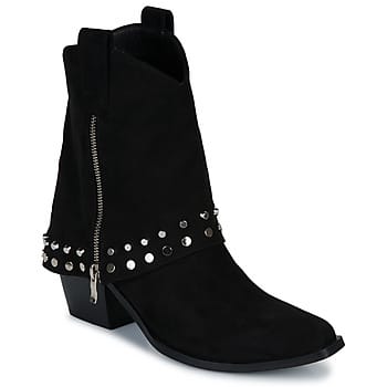 Enkellaarzen Exé Shoes 2153-2323-FABRIC-BLACK