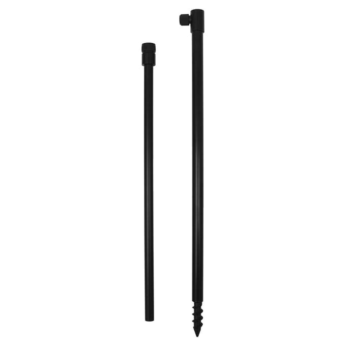 50-80cm Verstelbare Snel-ontgrendelbare Uitschuifbare Bankstick Spiraalpunt Visbankstick met Magneet zwart