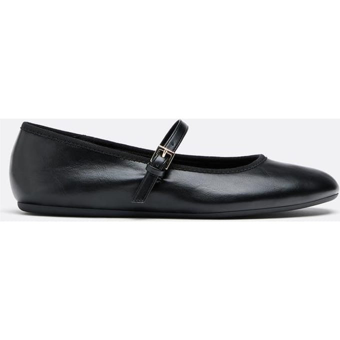 Stradivarius Basic Mary Jane-ballerina's  Zwart 37