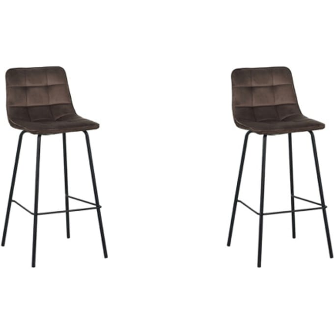 LABEL51 - Barstoel Bistro - Taupe - 51x44x115cm - Set van 2