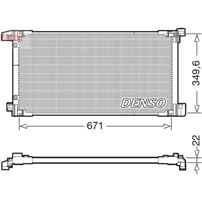 Condensator, airconditioning DENSO DCN50114