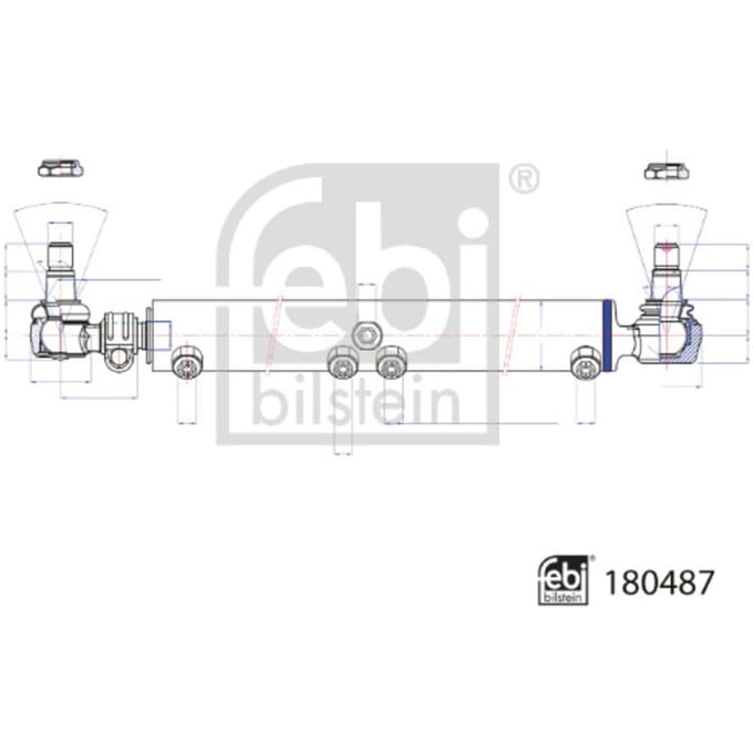 Werkcilinder, stuurbekrachtiging FEBI BILSTEIN 180487