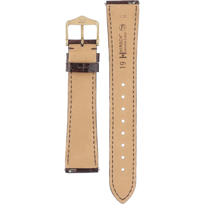 Hirsch 18920810-1-19 Genuine Croco Horlogeband