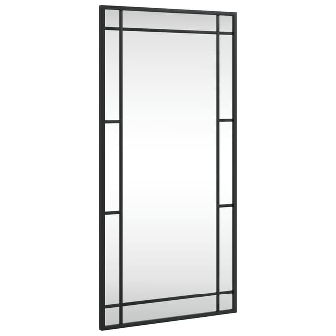 vidaXL - Wandspiegel - rechthoekig - 40x80 - cm - ijzer - zwart