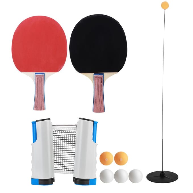 Draagbaar Tafeltennisnet Racket Intrekbaar Net Set Trainer Sport Trainingsset black