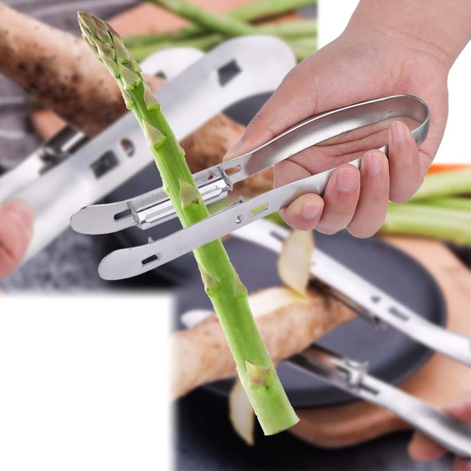 1 st RVS Asperges Groenten Schiller Multifunctionele Tomatenverwijderaar white