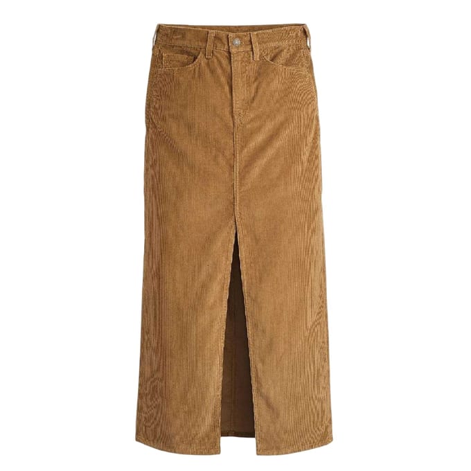 Levis Denim maxi-rok met hoge taille voor dames (Hermelijn)