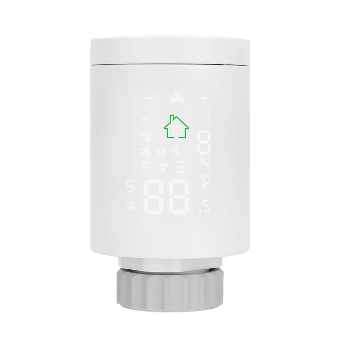 Actionneur de radiateur intelligent Tuya ZIGBEE 3.0, vanne thermostatique programmable avec commande vocale. blanc