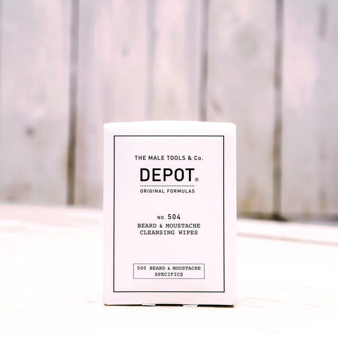 Depot - 504 Beard & Moustache Cleansing Wipes 12x - 87g