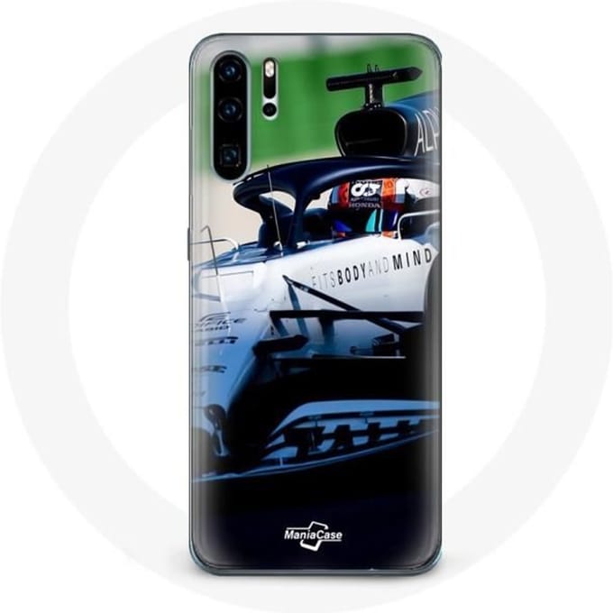 Hoesje voor Samsung Galaxy P30 pro Formule 1 Pierre Gasly F1 Driver Wit wit