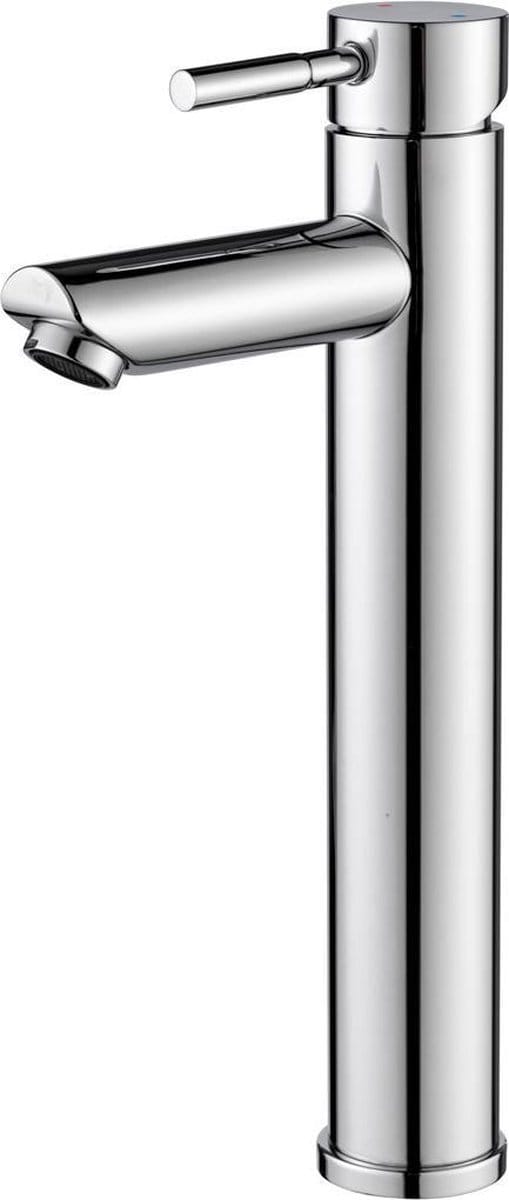 Diamond Line Eva - Wastafelmengkraan - Opbouw - Rond - Hoog - Chroom - 1 Greeps