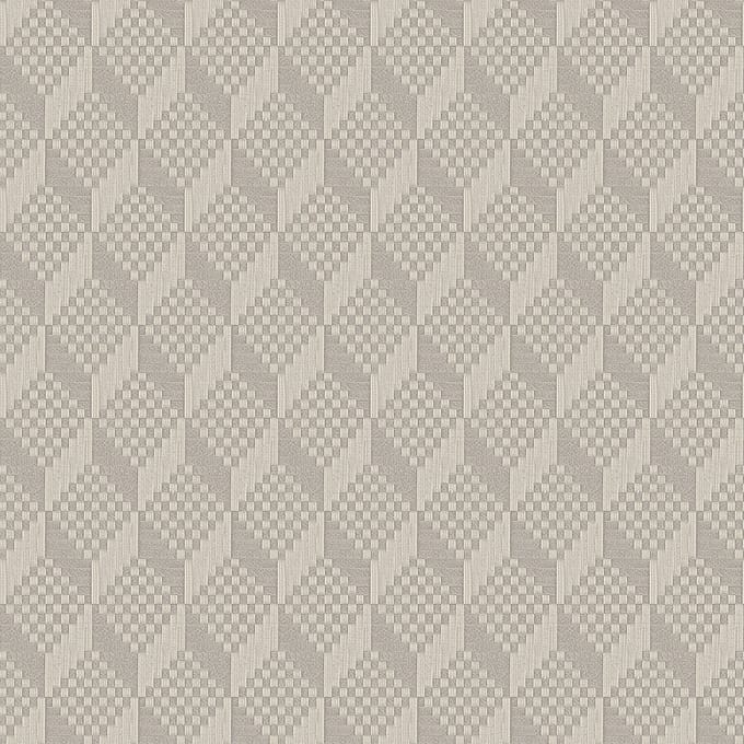 Dutch Wallcoverings - Grace 3D stitched cube grey - vliesbehang - 10m x 53cm - GR322303