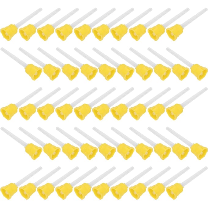 Embout de buse époxy jetable, 50 pièces, pour applicateur adhésif, accessoire de pointe de mélange dentaire white