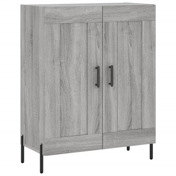 vidaXL - Dressoir - 69,5x34x90 - cm - bewerkt - hout - grijs - sonoma - eikenkleurig