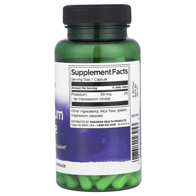 Kaliumcitraat, 99 mg, 120 capsules