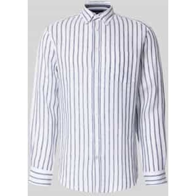 Slim fit vrijetijdsoverhemd van puur linnen