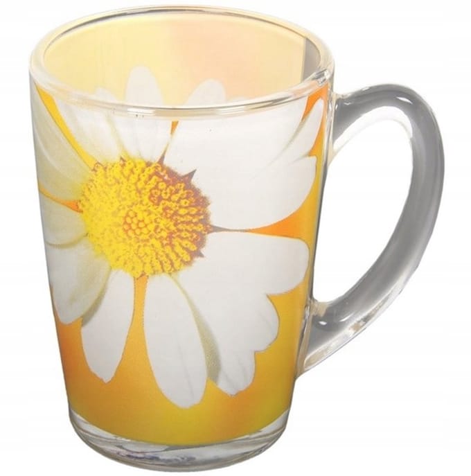 Luminarc Mok van gehard glas, 320ml, Bloemendesign