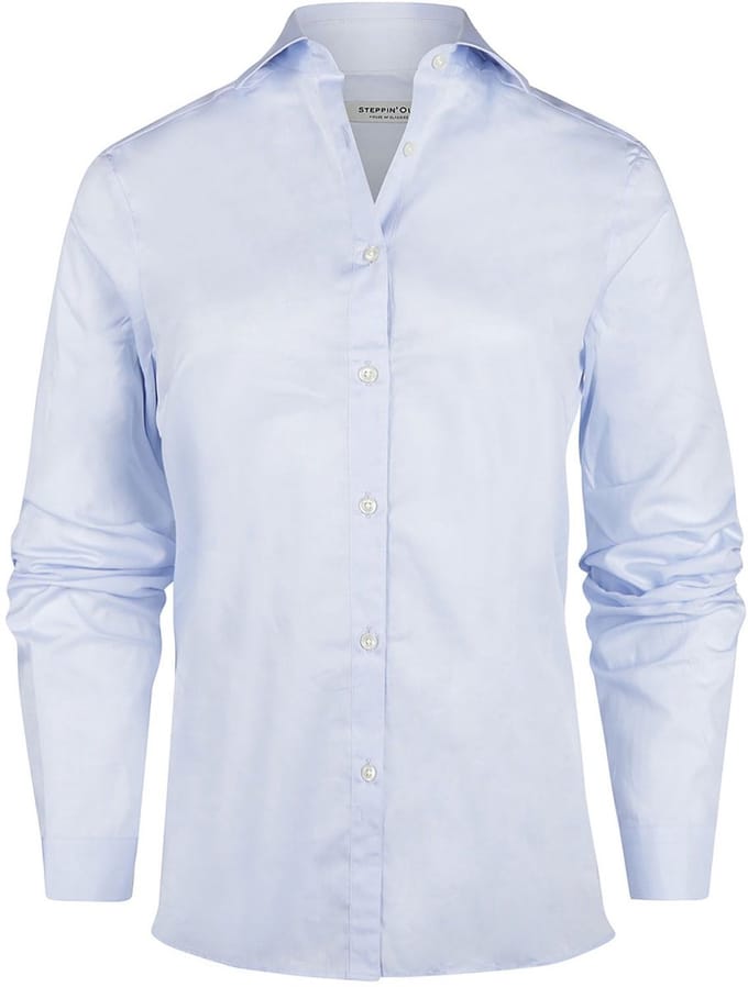 Steppin' Out Blouse Bibi poplin Sky Blue - Maat XS - Heren