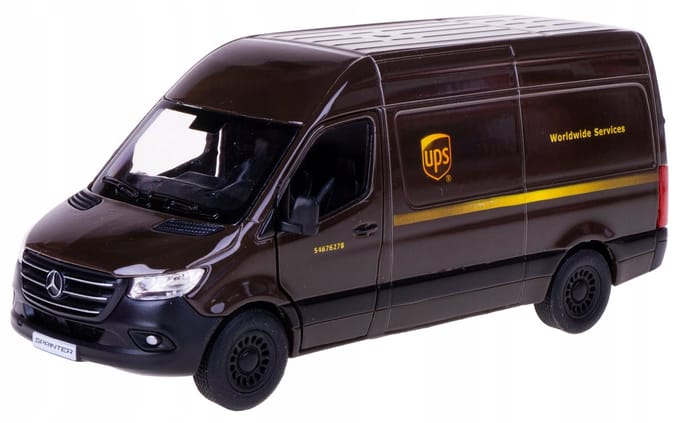 Hipo Mercedes Benz Sprinter UPS Speelgoedauto Schaal 1:48