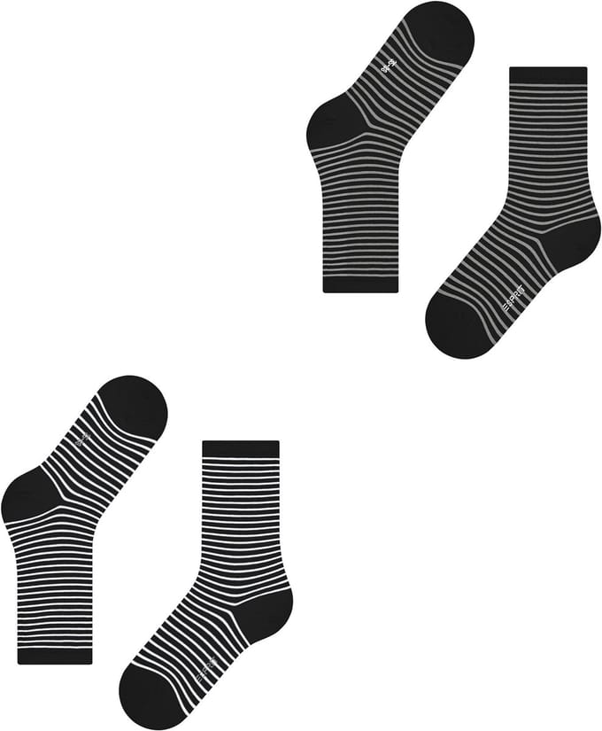 Esprit Fine Line 2-Pack gedessineerd katoen multipack sokken dames veelkleurig - maat 35-38
