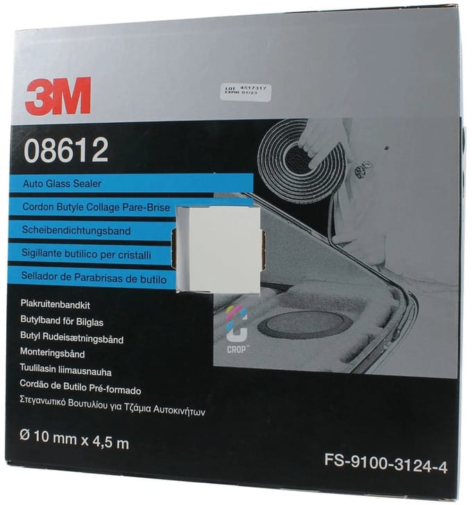 3M 08612 Butylbandkit 10mm x 4,5 meter - Zwart