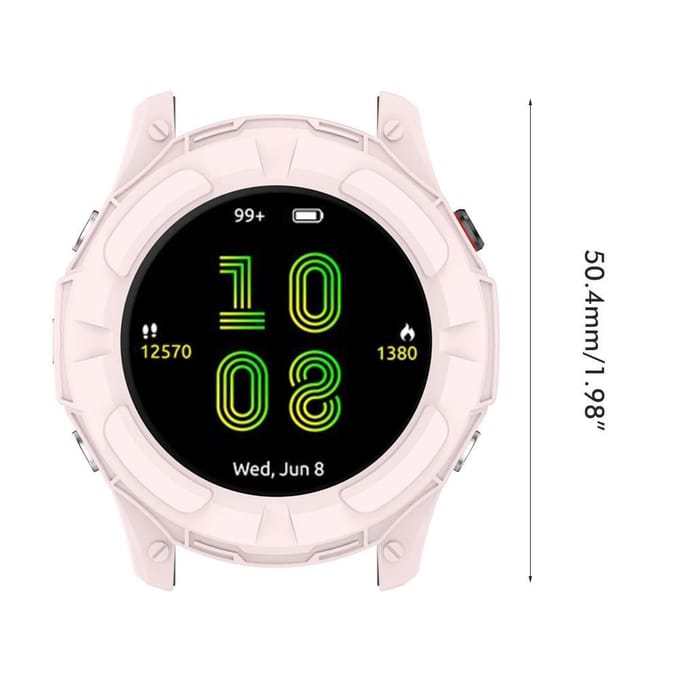 Zachte TPU Case Frame Shell Compatibel voor Garmin Forerunner955 Schokbestendige Bumper Case Cover gray