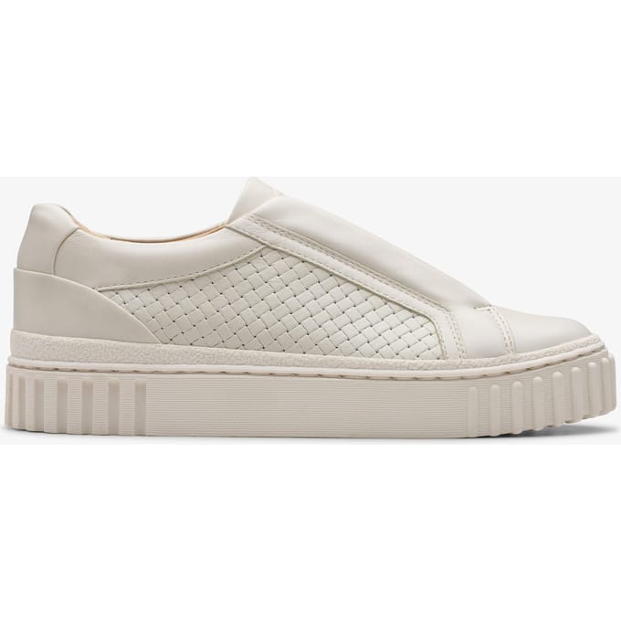 Clarks - MAYHILL BAY - Instappers - Kleur: Wit/beige - Maat: 39