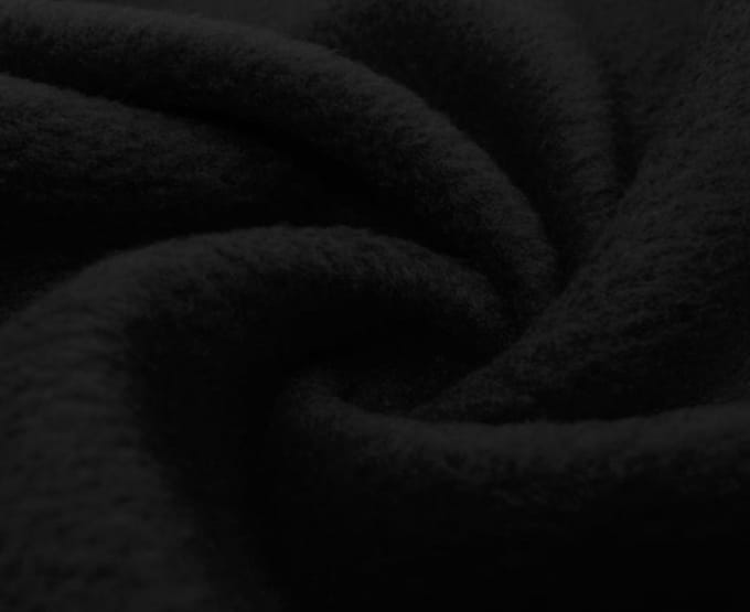 BNDGx® - Fleece Stof - 1 meter - Zachte teddy per meter zwart