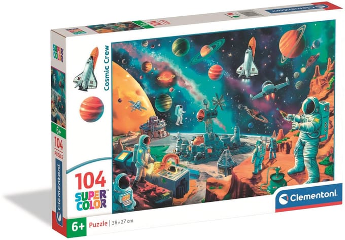 Clementoni - Kinderpuzzel - 104 Stukjes - Cosmic Crew 2025 - Puzzel Vanaf 6 Jaar