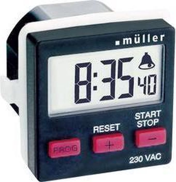 Müller 21439 Fronttafelinbouw-schakelklok Digitaal