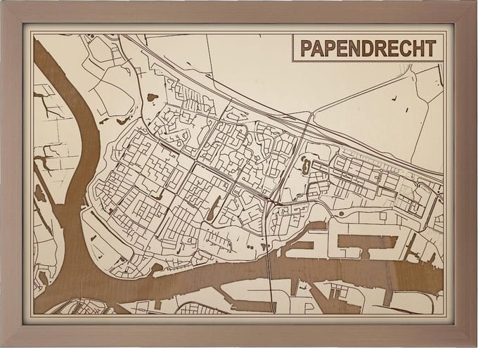 Decoratief Beeld - Houten Van Papendrecht - Hout - Bekroned - Bruin - 21 X 30 Cm