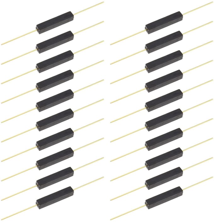 Dailygoody - Reed-schakelaar - Magneetschakelaar - Normaal open - Zwart - Inductieschakelaar - Geschikt voor loopbanden en breakers - 20 stuks