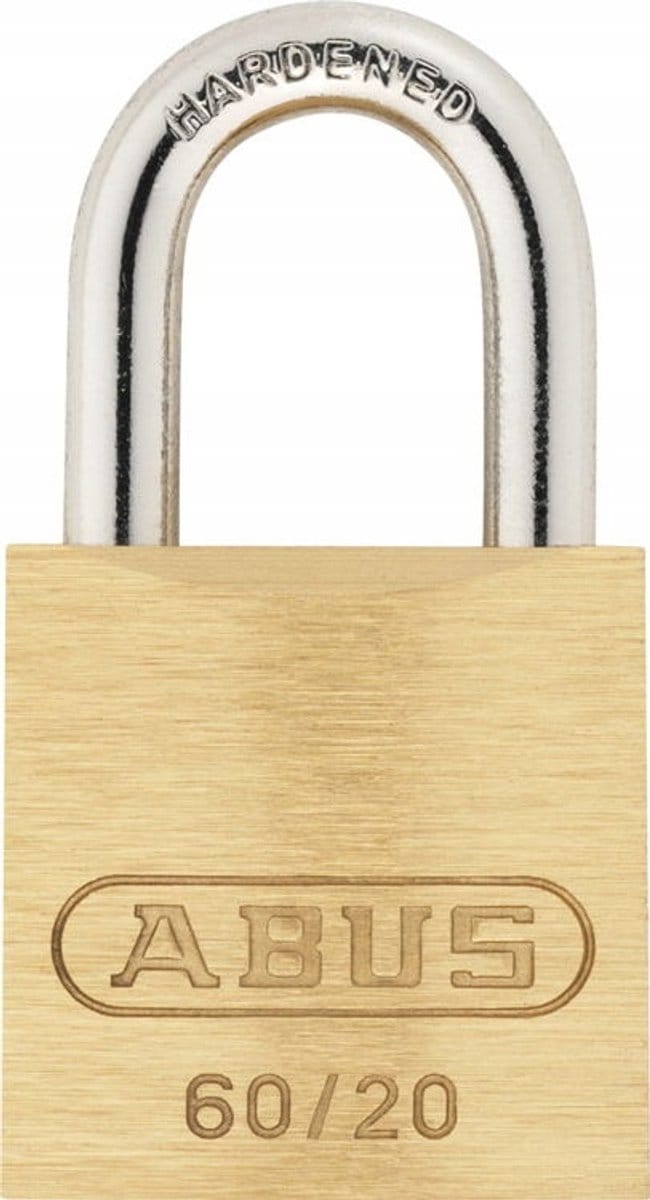 ABUS 60/20 Messing Hangslot met Stalen Beugel - Op Sleutel