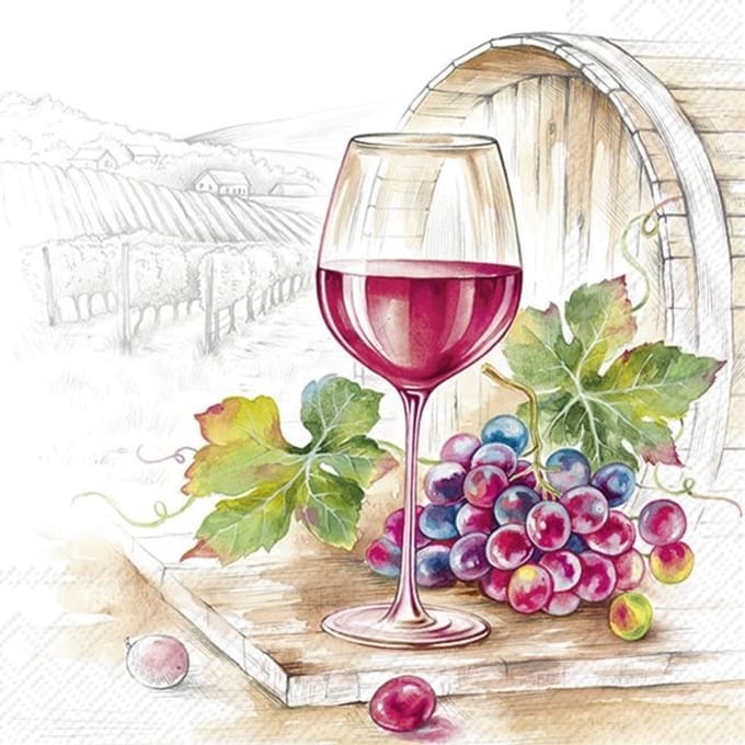 IHR - Lunch servetten - Vin Rouge