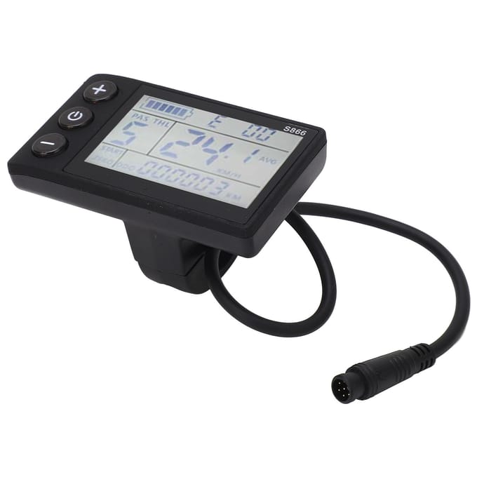 Écran LCD de conversion pour scooter électrique avec connecteur étanche 6 broches, écran LCD de conversion pour VTT gray
