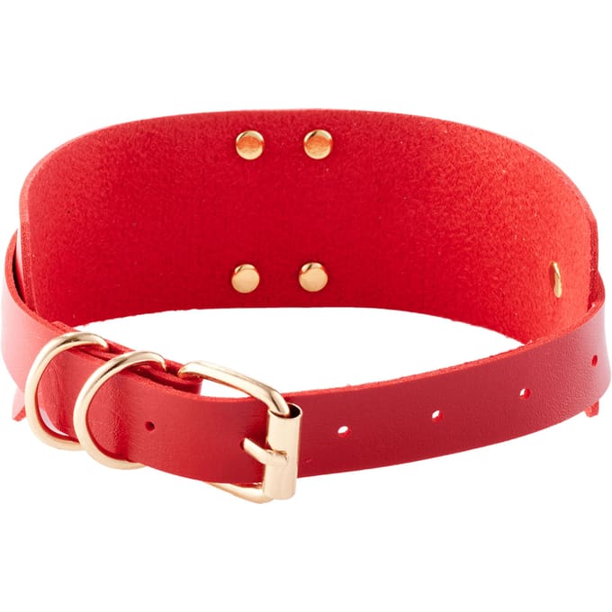 Kinky Diva – Burgundy Collar met O ring