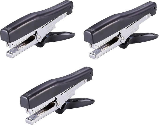 Xtreme Duty Tang Nietmachine - 45 Vellen Capaciteit - Zwart (3-Pack)