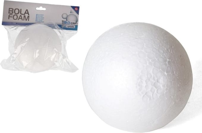Gerimport Piepschuim ballen - 1x - hobby vormen - styropor bollen - 9 cm