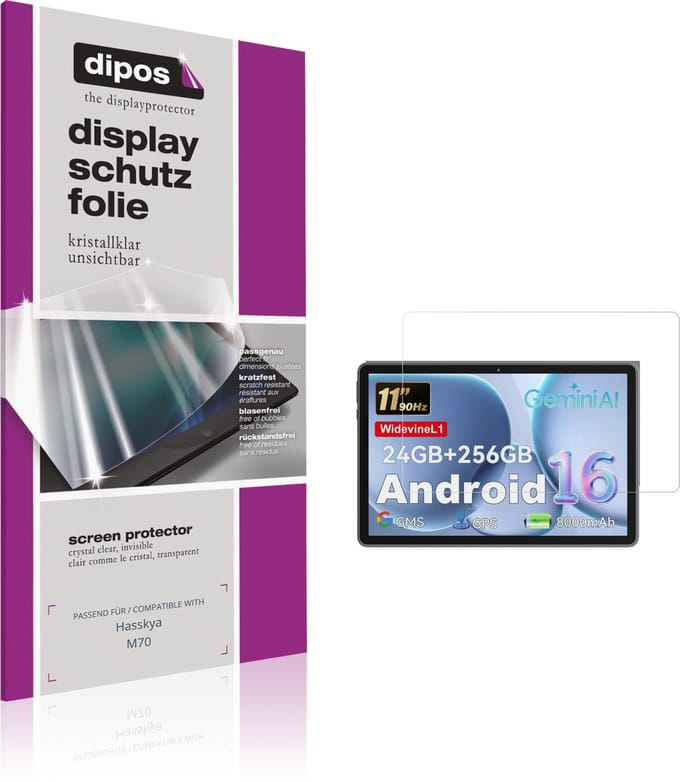 dipos – 2x Beschermfolie geschikt voor Hasskya M70 | Krasbestendige & heldere Screenprotector Ultra-Thin