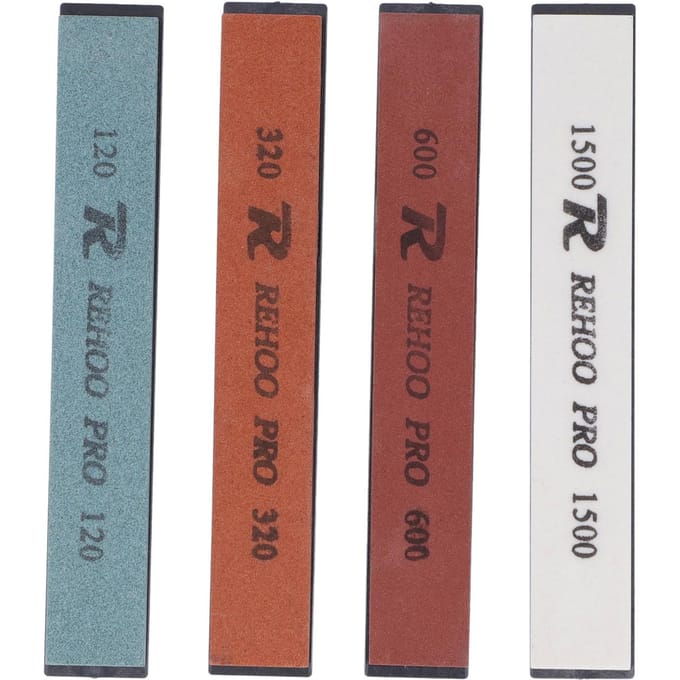 4 STUKS Messenslijpsteen Vaste Hoek Slijpsteen Messenslijper Set 120 320 600 1500 Korrel Water brown