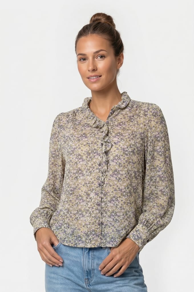 & Other Stories Clarice Blouse Speed Purple Größe: M | Blusen Outlet | Damen | Violett