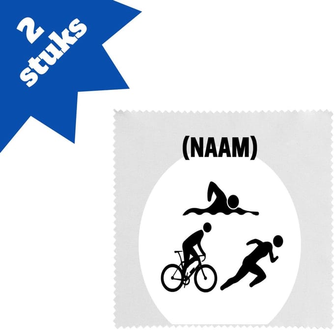 Akyol - triathlon brillendoekjes - Sport - sporter - triathlon - 17,8 bij 17,8 cm - 2 stuks
