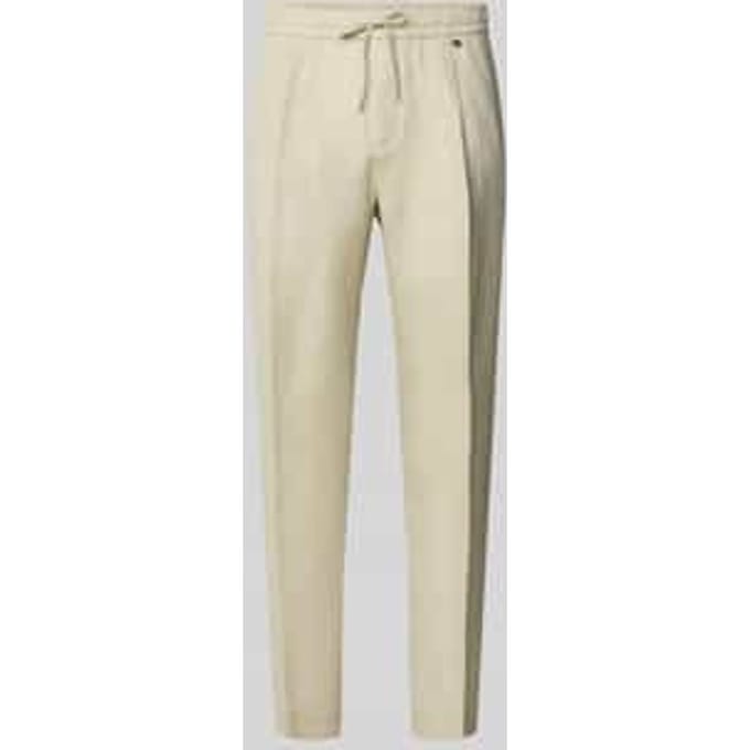 regular fit broek van mix van linnen en viscose model 'NEIL'