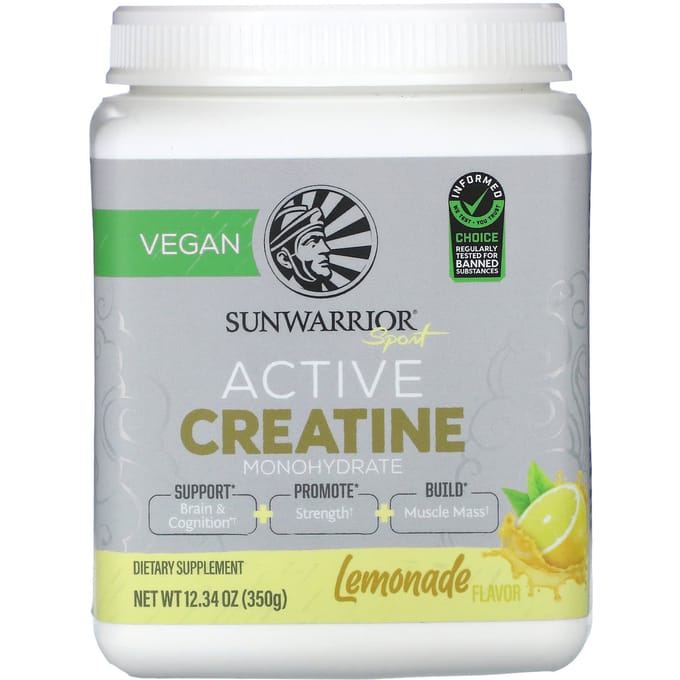 Sunwarrior, Sport, Monohydrate de créatine activée, Limonade, 12,34 oz (350 g)