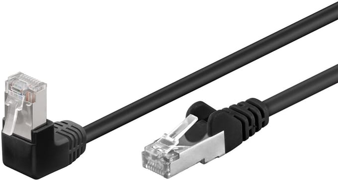FTP CAT5e Gigabit Netwerkkabel - 1 kant haaks - CCA - 5 meter - Zwart