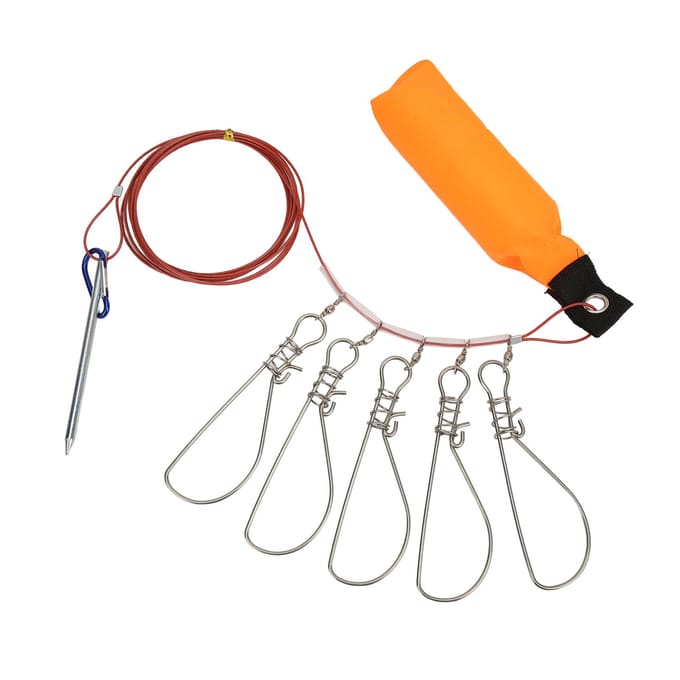 Levende Vis Lock met Schuim Drijver Stok Staaldraad Vis Lock Gesp Vis Stringer Kit voor Buiten orange